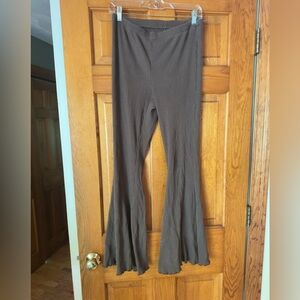 Aerie Chocolate Ribbed Pants